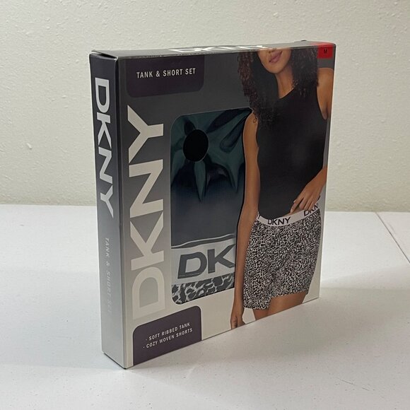 DKNY Women Set 2 Piece Outfit Clothing Set - Tank Top & Short Black Size: Medium - Picture 2 of 8